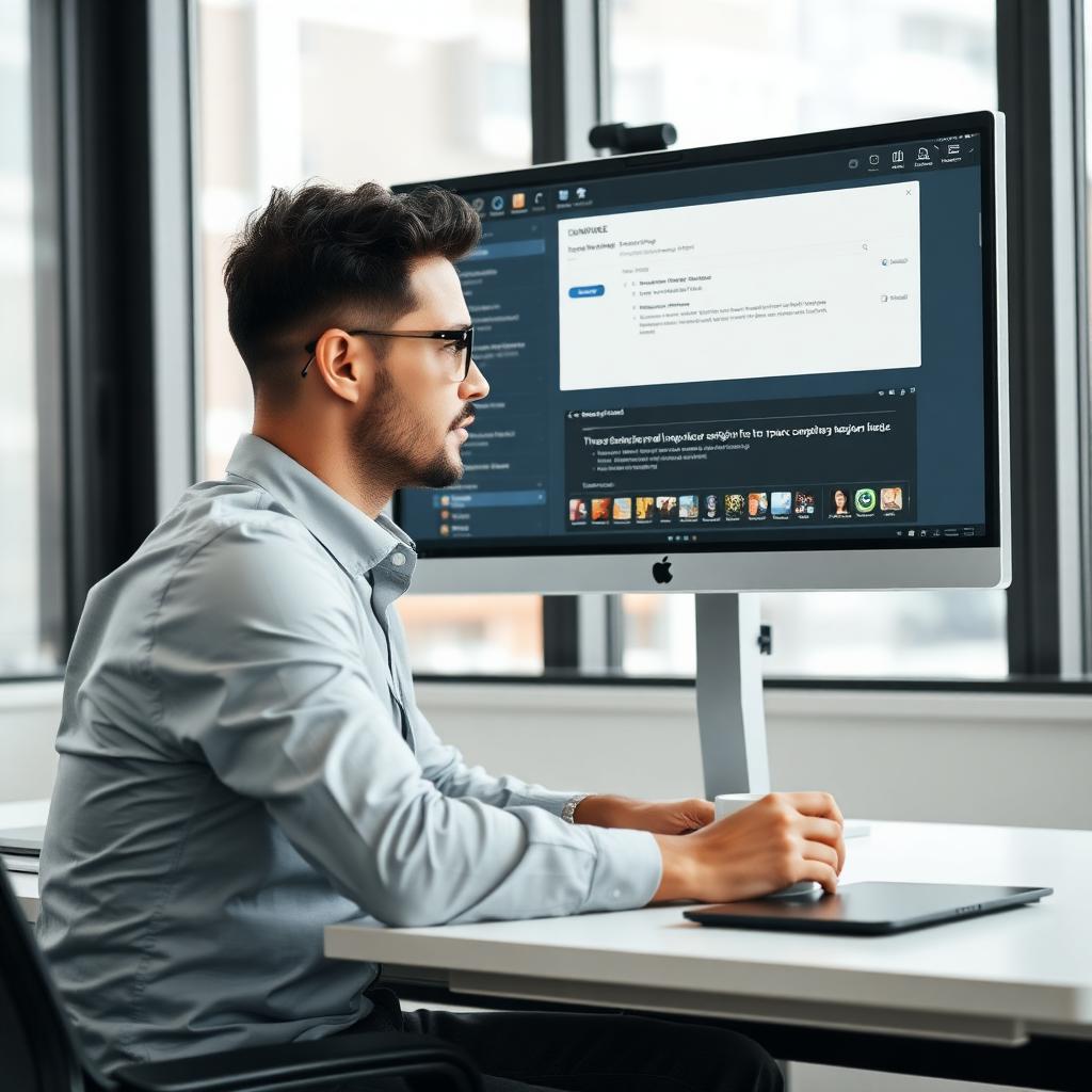 Professional managing email in CRM