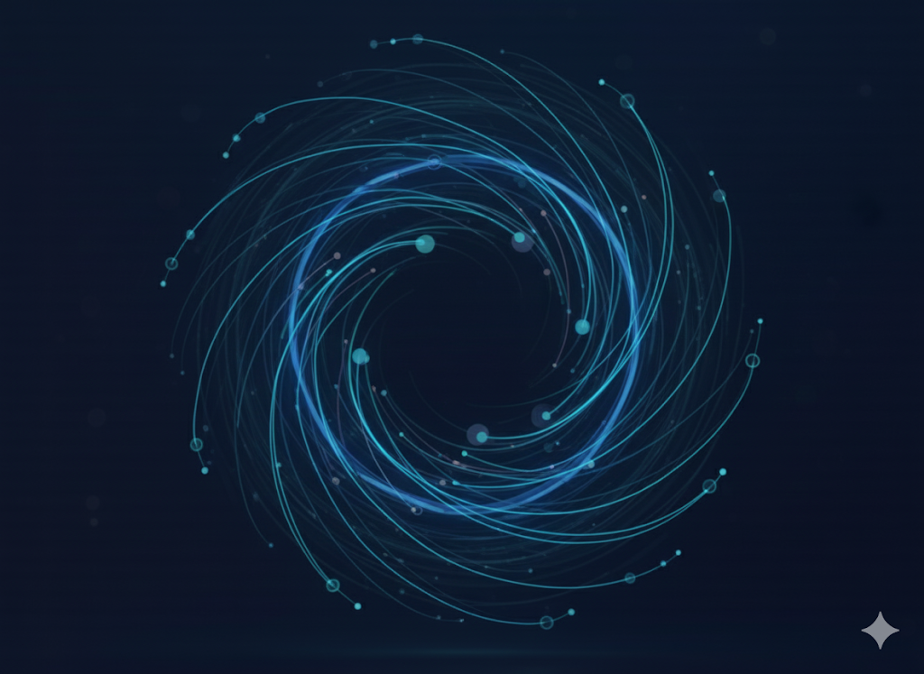 Growth flywheel visualization showing interconnected business growth stages
